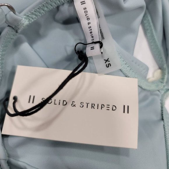 Solid & Striped The Kelsey Cutout One Piece Swimsuit in Pastel Blue Size XS - Picture 13 of 14